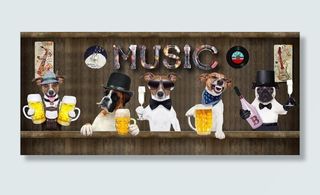 MUSIC时尚狗餐饮酒吧背景墙图片