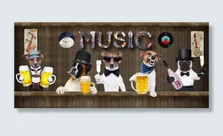 MUSIC时尚狗餐饮酒吧背景墙图片