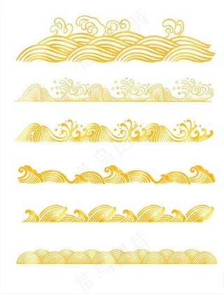金色海浪图片