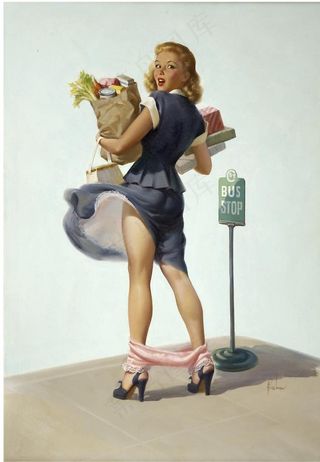 欧洲油画美女图片