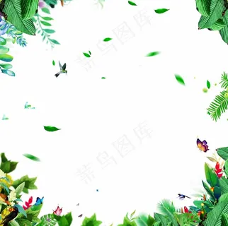 绿叶背景图片
