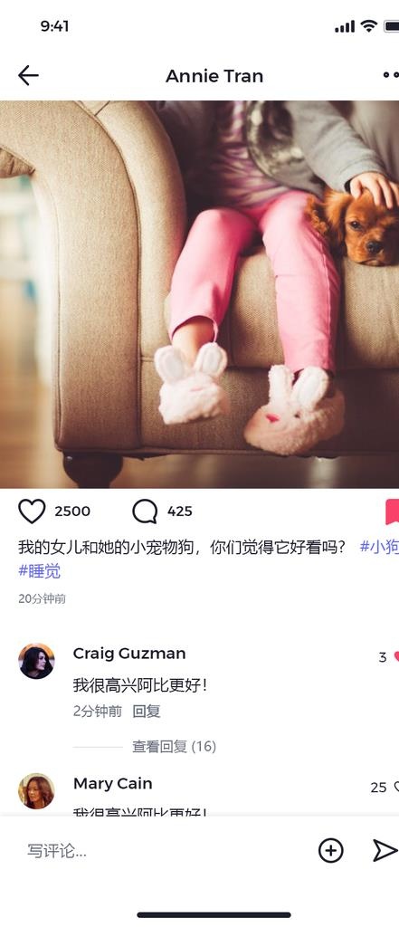 中文宠物社交APP图片psd模版下载