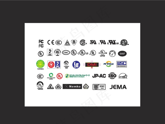 认证 图标 矢量 FC 3C图片