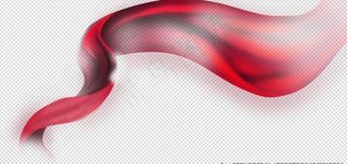 红色飘带抠图图片