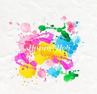 油墨飞溅霍利背景图片