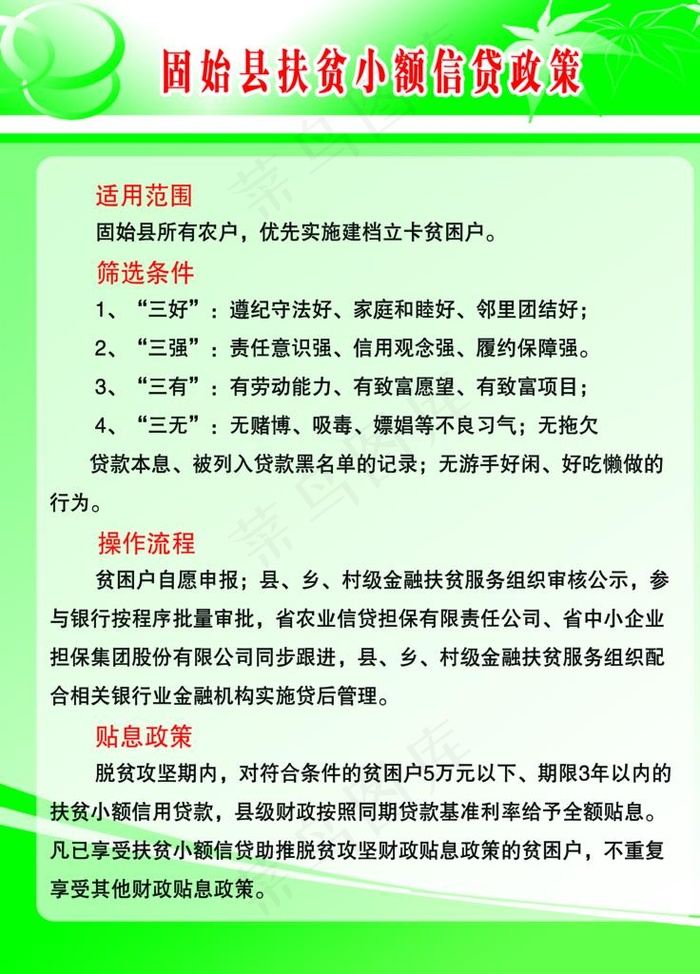 小额信贷政策图片(2362X3150(DPI:100))psd模版下载