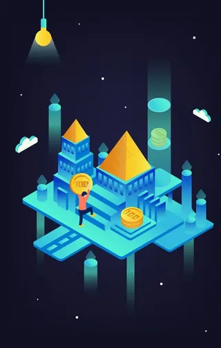 2.5D渐变风科技主题界面图片