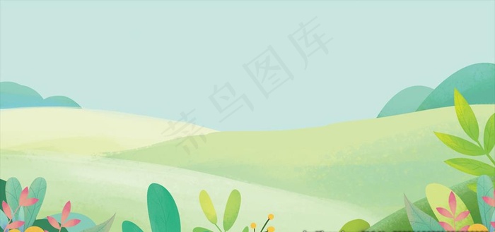 小清新花卉边框图片(2362X1181(DPI:100))psd模版下载