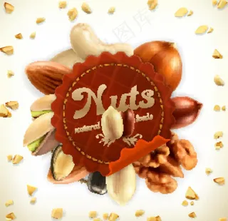 干果标签素材图片