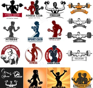 健身健美LOGO设计矢量素材图片