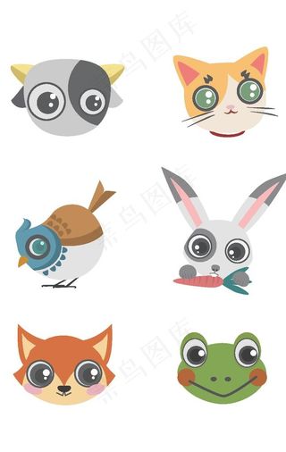 卡通动物狐狸兔子图片