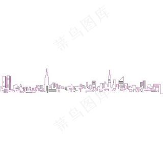 城市线稿图片