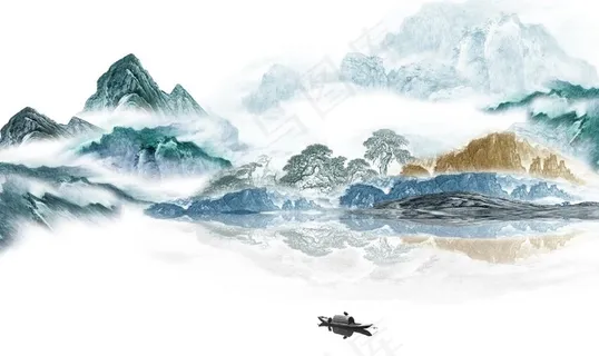 中式水墨山水玄关屏风电视背景墙图片 中式水墨山水玄关屏风电视背景墙图片