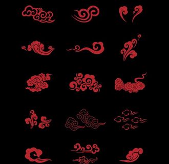 中国风祥云图案花纹底纹PNG图片