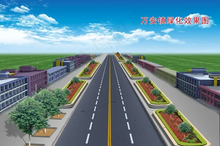 绿化效果图图片(4000X2776(DPI:72))psd模版下载
