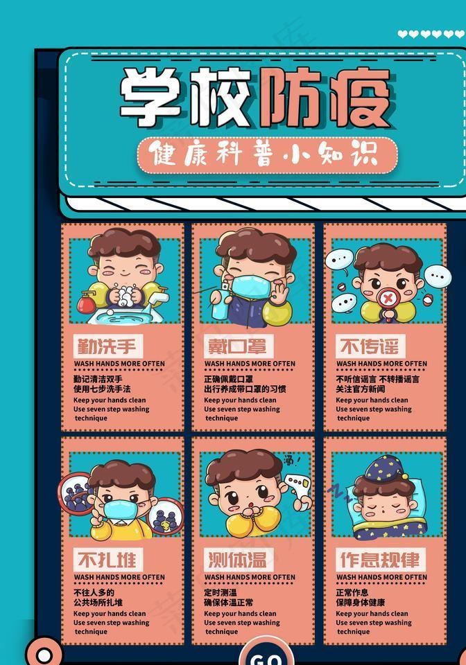 学校防疫图片(3543X4724(DPI:150))psd模版下载