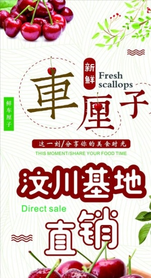 新鲜车厘子展架图片