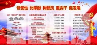 讲党性比奉献树新风重实干展板图片