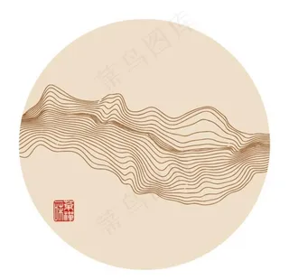 山形唯美线条图片