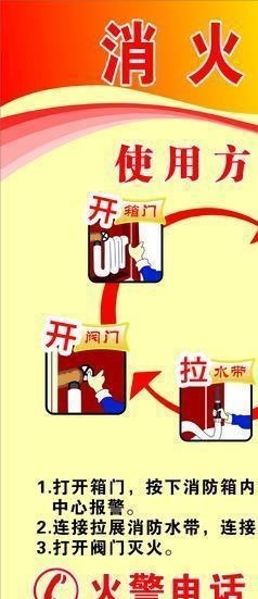 消防栓使用方法图片