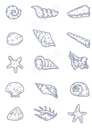 手绘海洋生物图片