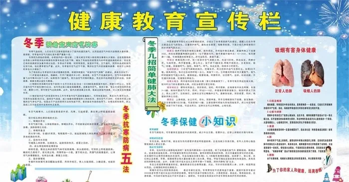 健康教育宣传栏图片(1990X1100)cdr矢量模版下载