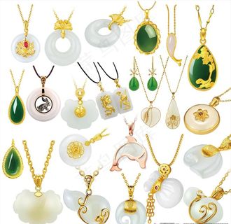 金镶玉首饰图片