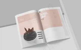 二折页对折页设计效果图样机图片