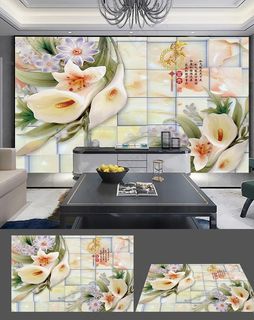 玉雕立体客厅背景墙图片