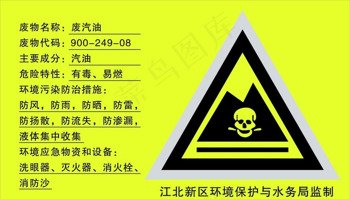 危险废物标识牌图片cdr矢量模版下载