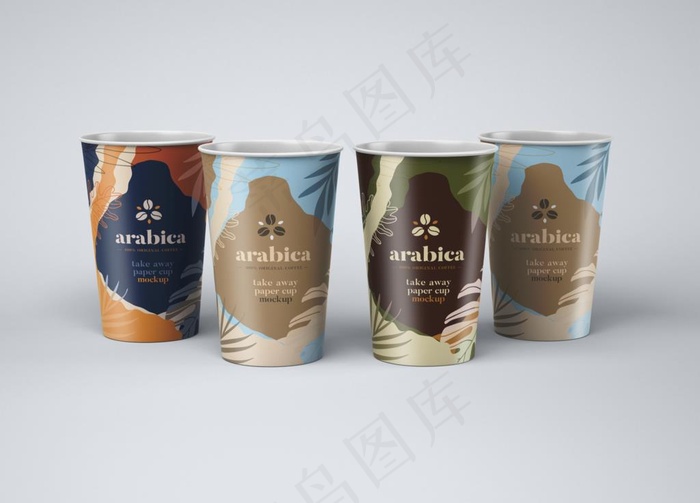 咖啡纸杯样机图片(3200X2400(DPI:72))psd模版下载