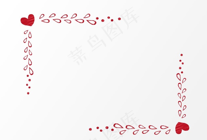 爱心边框元素图片psd模版下载