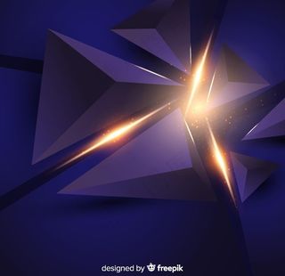 立体破碎 的石块图片