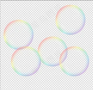 彩泡泡素材透明图片