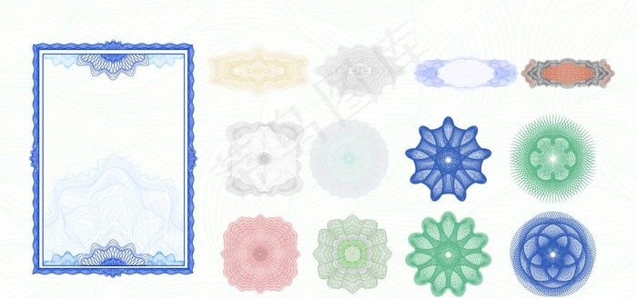 防伪纹图片ai矢量模版下载