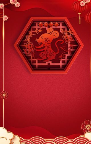 红色新年背景图片