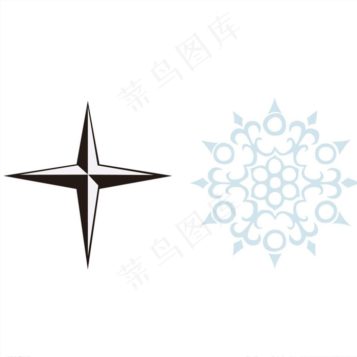 十字星花纹图片eps,ai矢量模版下载
