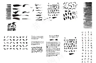 毛笔笔触合集图片