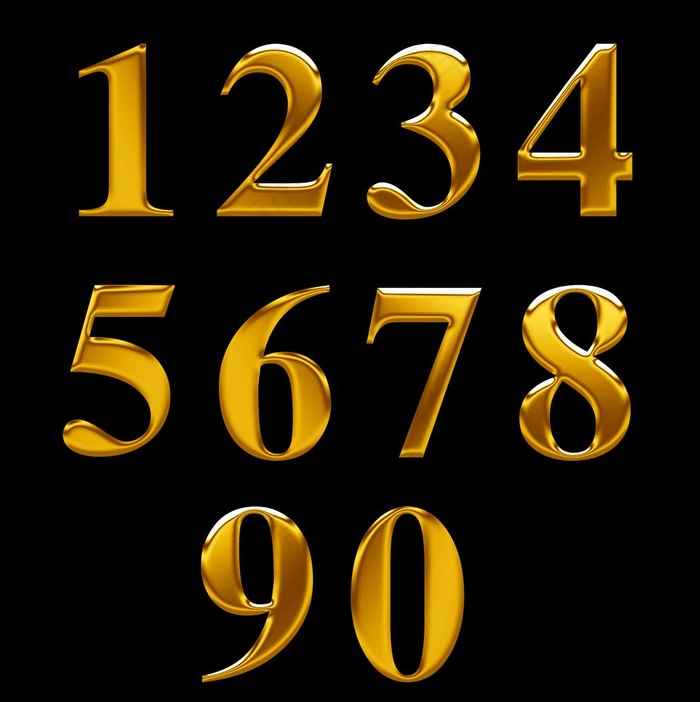 金属数字图片psd模版下载