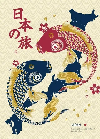 手绘日本旅游海报图片