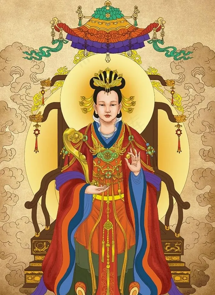 道家瑤池金母天尊 西王母神像图片