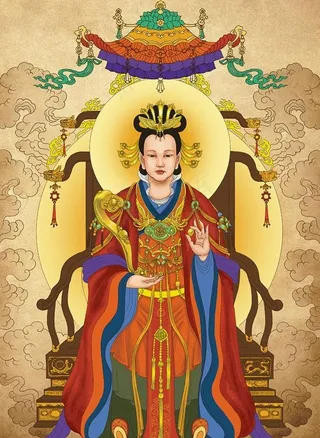 道家瑤池金母天尊 西王母神像图片