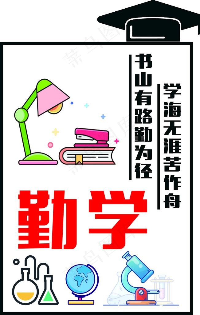学习展板图片(2835X4252(DPI:120))psd模版下载