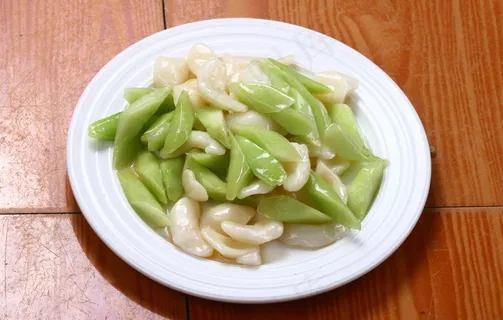 芥兰炒菱角图片