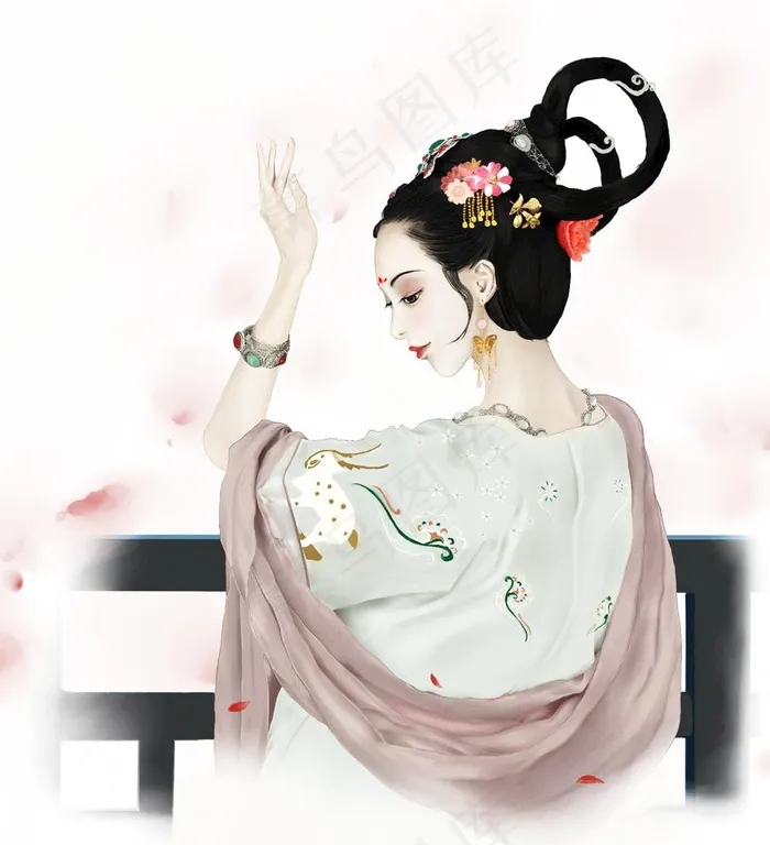 翘指佳人图片