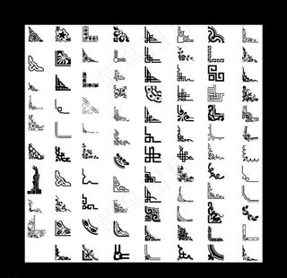 欧式边角花纹图片