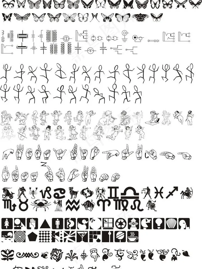 图标元素图片cdr矢量模版下载