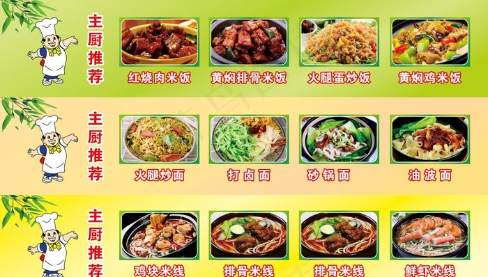 餐饮展板   厨师推荐图片