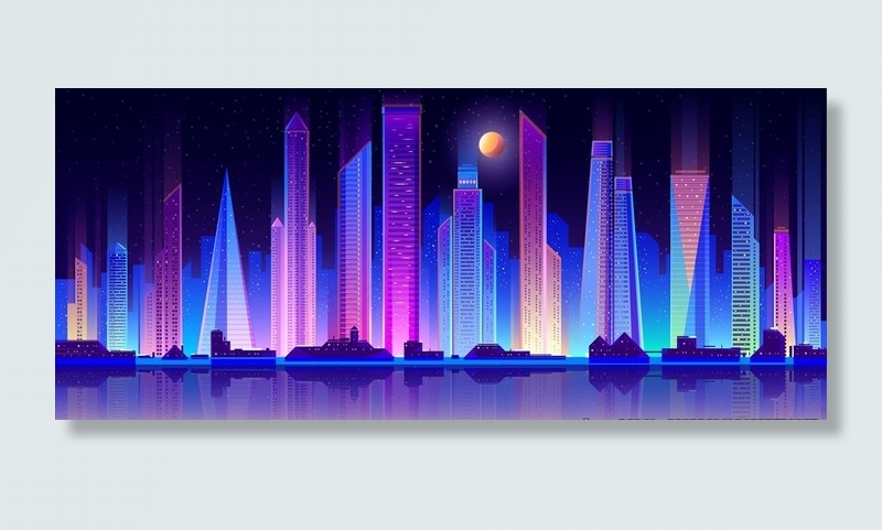 霓虹城市图片