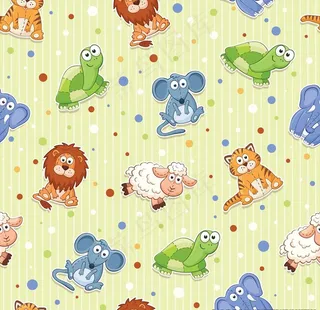 动物图案无缝背景图片